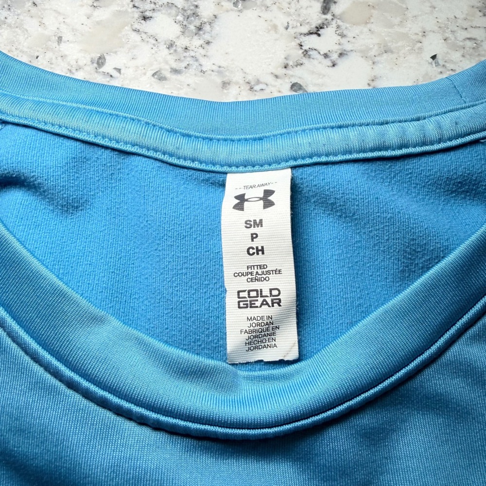 Under Armour ColdGear Women's Fitted Long Sleeve Shirt Blue S EUC - Picture 2 of 8